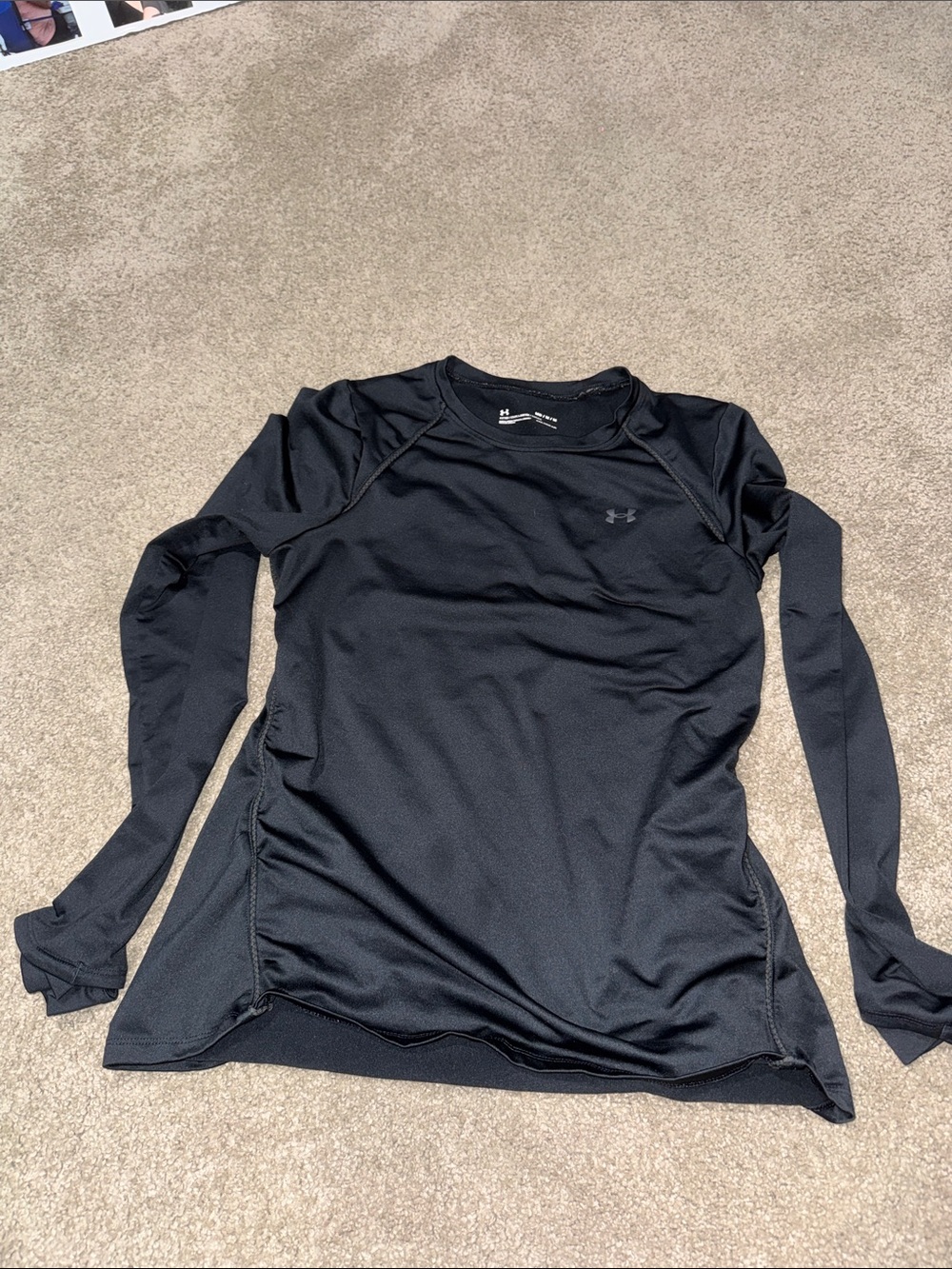 Under Armour Black Long-Sleeve Performance Crew